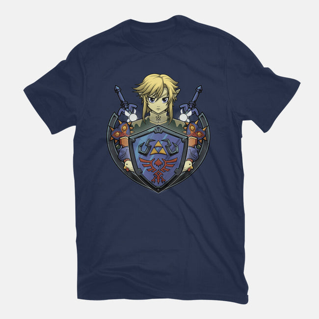 Hylian's Shield-Womens-Fitted-Tee-Astrobot Invention