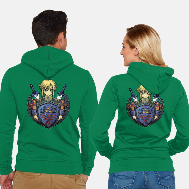 Hylian's Shield-Unisex-Zip-Up-Sweatshirt-Astrobot Invention