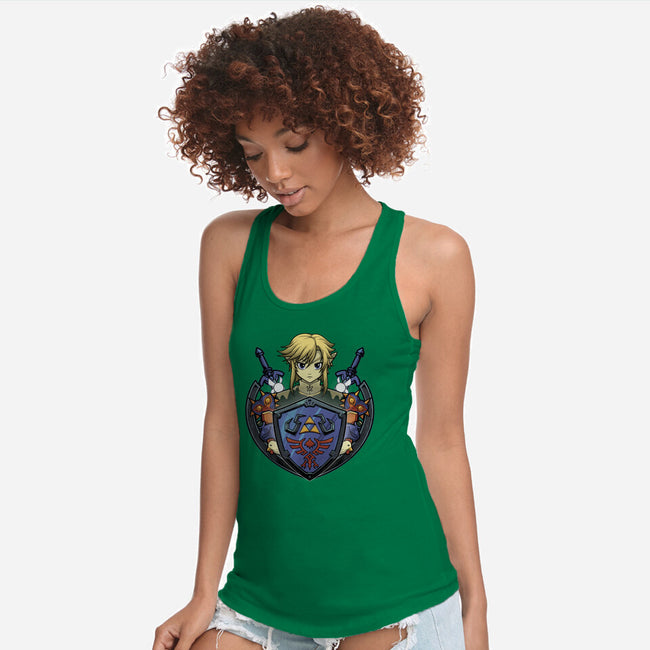 Hylian's Shield-Womens-Racerback-Tank-Astrobot Invention