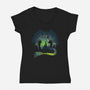 The Night Fury-Womens-V-Neck-Tee-dalethesk8er