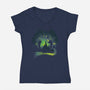 The Night Fury-Womens-V-Neck-Tee-dalethesk8er