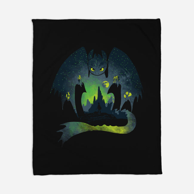 The Night Fury-None-Fleece-Blanket-dalethesk8er