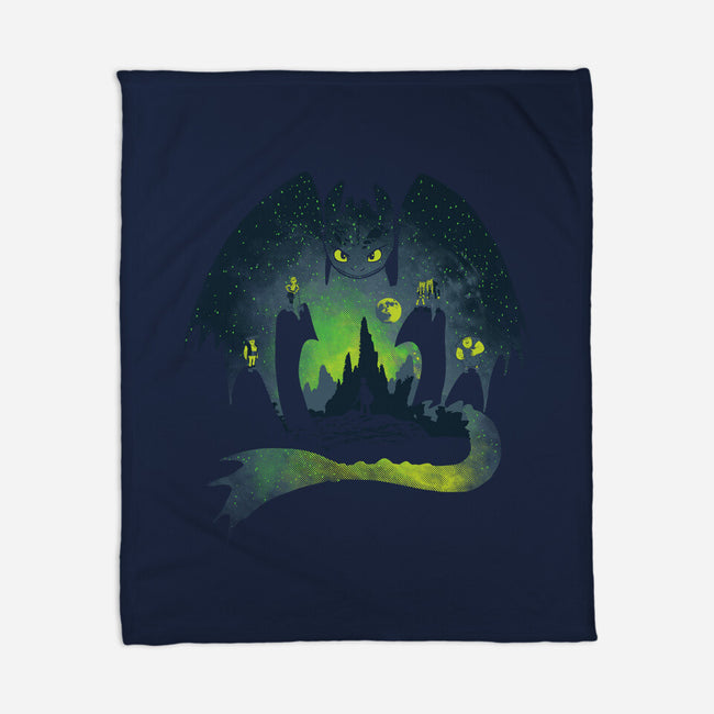 The Night Fury-None-Fleece-Blanket-dalethesk8er