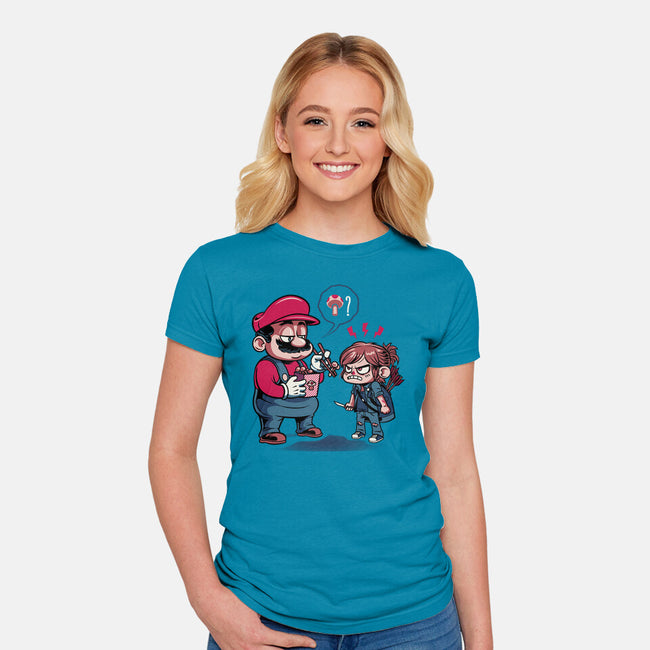 Do You Like Shrooms-Womens-Fitted-Tee-Chinellatto