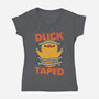 Duck Taped-Womens-V-Neck-Tee-tobefonseca