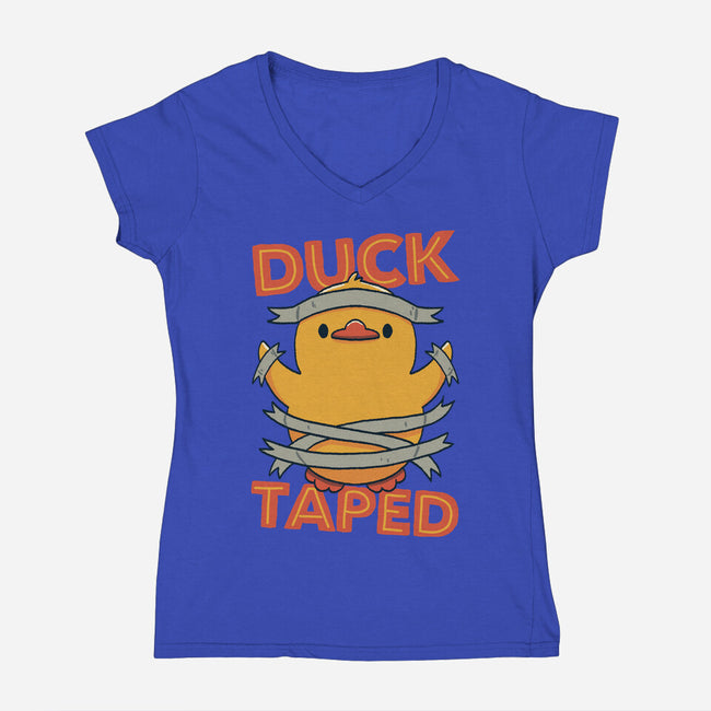 Duck Taped-Womens-V-Neck-Tee-tobefonseca