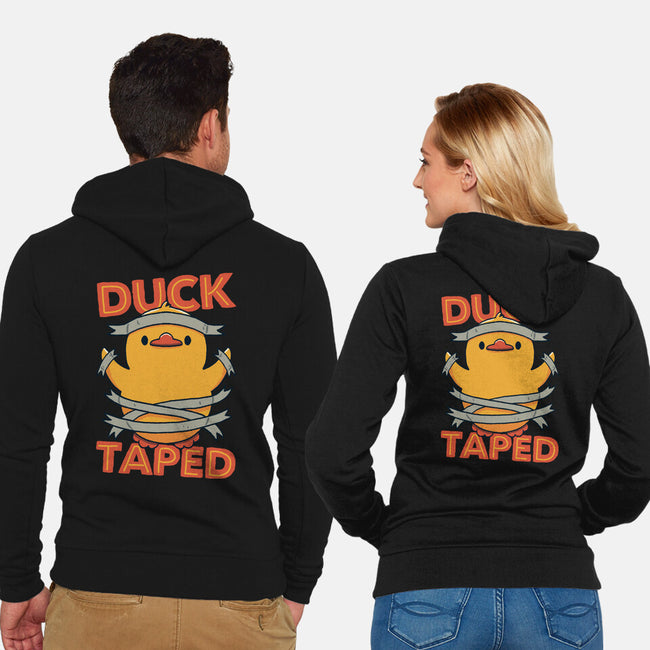 Duck Taped-Unisex-Zip-Up-Sweatshirt-tobefonseca