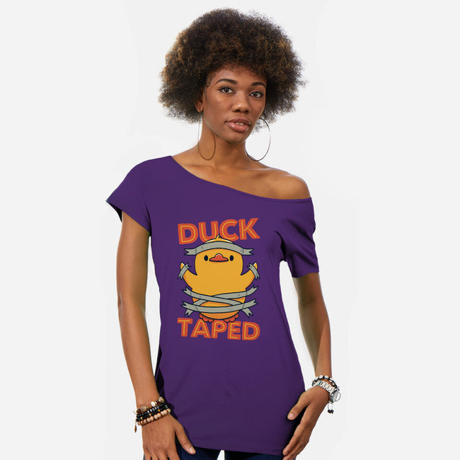 Duck Taped-Womens-Off Shoulder-Tee-tobefonseca