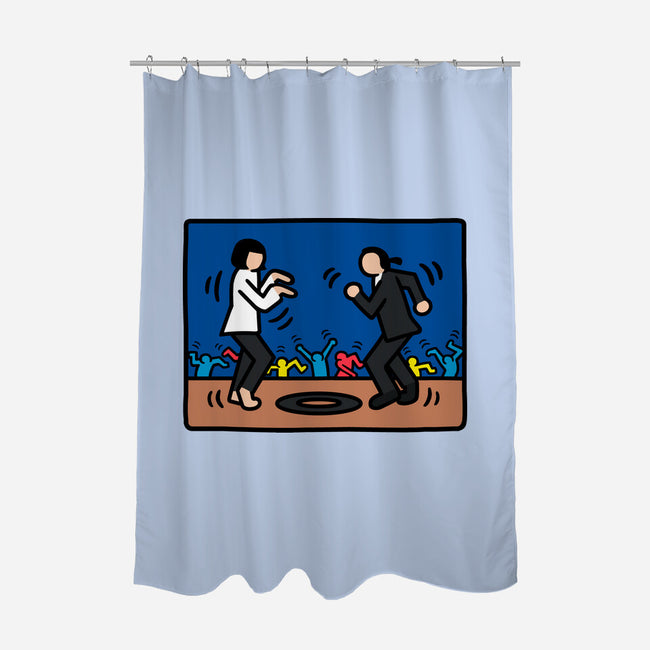 Minimalist Fiction-None-Polyester-Shower Curtain-Raffiti