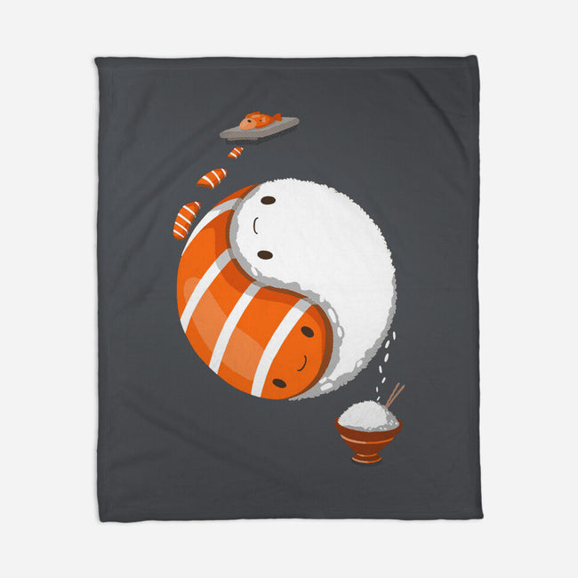 Ying Yang Sushi-None-Fleece-Blanket-Vallina84