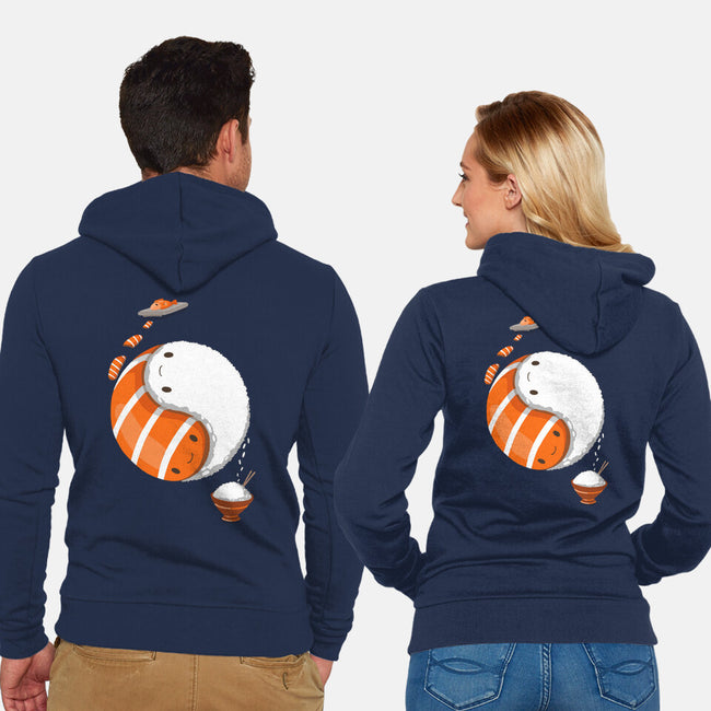 Ying Yang Sushi-Unisex-Zip-Up-Sweatshirt-Vallina84