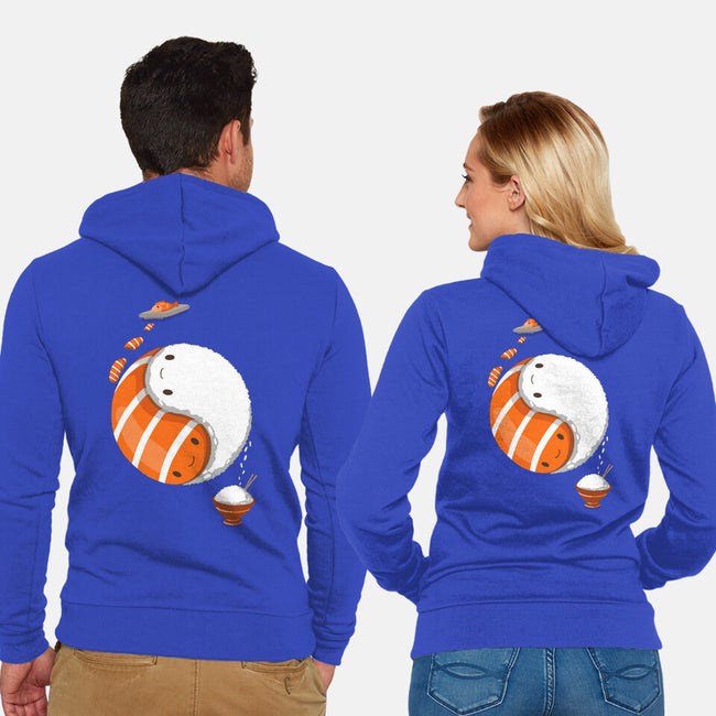 Ying Yang Sushi-Unisex-Zip-Up-Sweatshirt-Vallina84