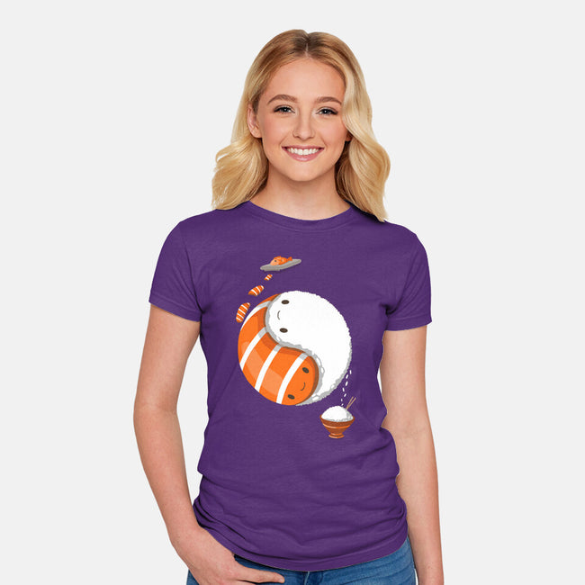 Ying Yang Sushi-Womens-Fitted-Tee-Vallina84