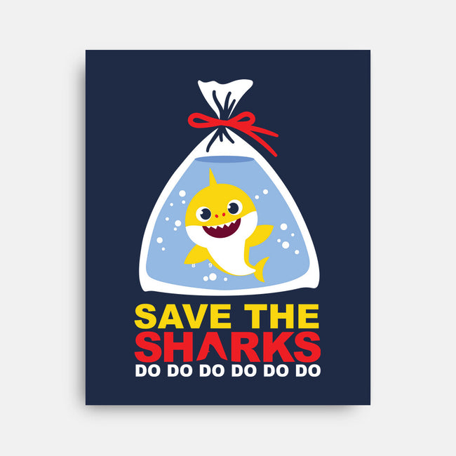 Save The Baby Sharks-None-Stretched-Canvas-Xentee