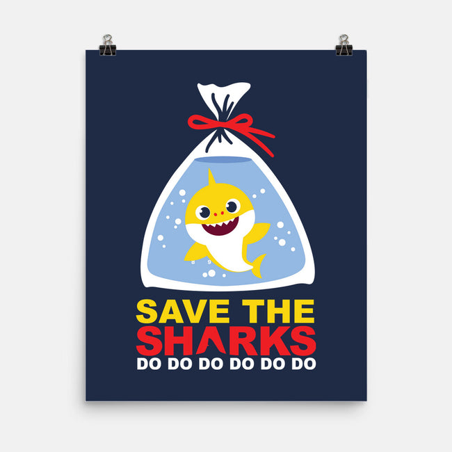 Save The Baby Sharks-None-Matte-Poster-Xentee