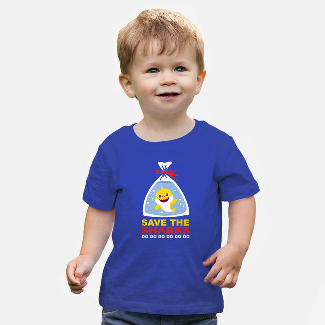 Save The Baby Sharks-Baby-Basic-Tee-Xentee