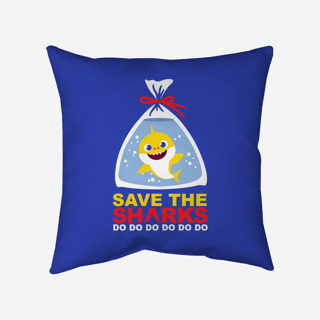 Save The Baby Sharks-None-Removable Cover w Insert-Throw Pillow-Xentee