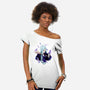 Mei Mei Sorcerer-Womens-Off Shoulder-Tee-Afire