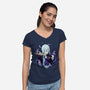 Mei Mei Sorcerer-Womens-V-Neck-Tee-Afire