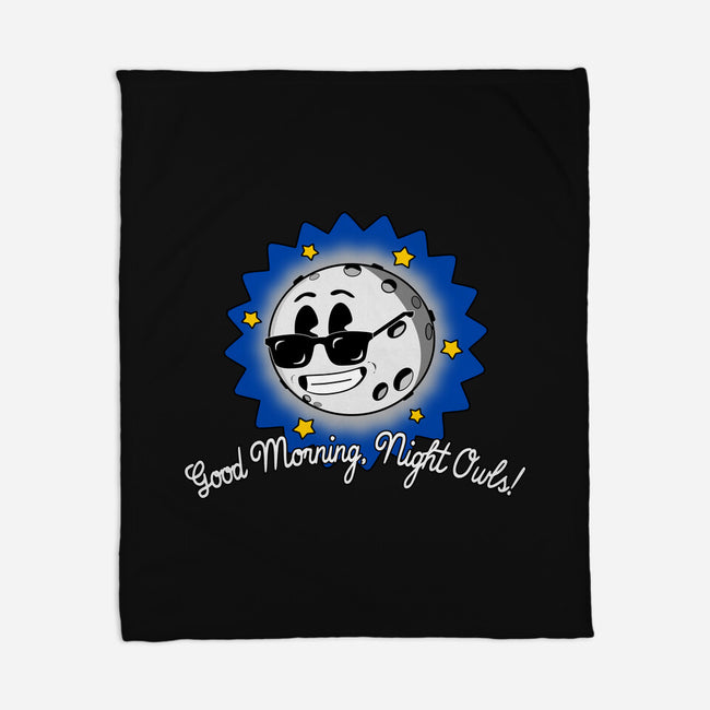 Good Morning Night Owls-None-Fleece-Blanket-sillyindustries