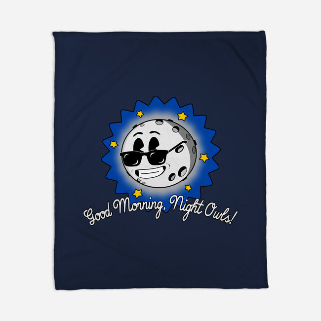 Good Morning Night Owls-None-Fleece-Blanket-sillyindustries