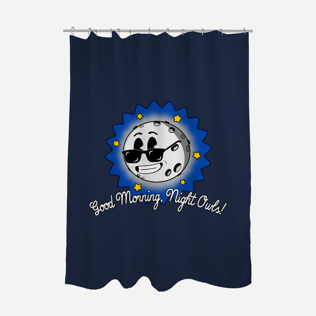 Good Morning Night Owls-None-Polyester-Shower Curtain-sillyindustries