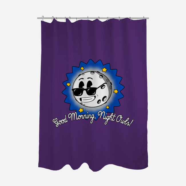 Good Morning Night Owls-None-Polyester-Shower Curtain-sillyindustries