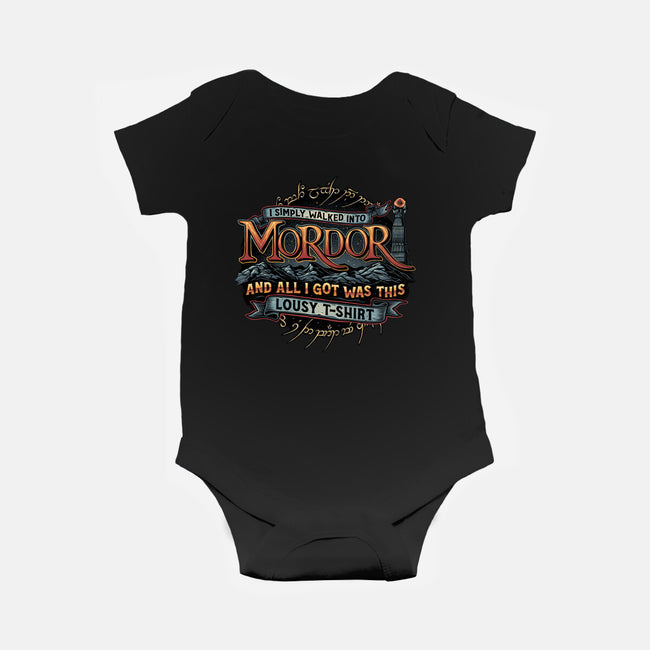 Mordor Vacation-Baby-Basic-Onesie-glitchygorilla