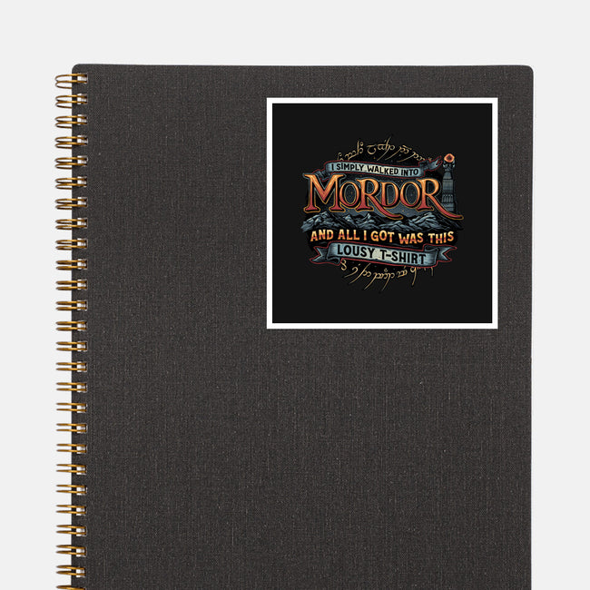 Mordor Vacation-None-Glossy-Sticker-glitchygorilla