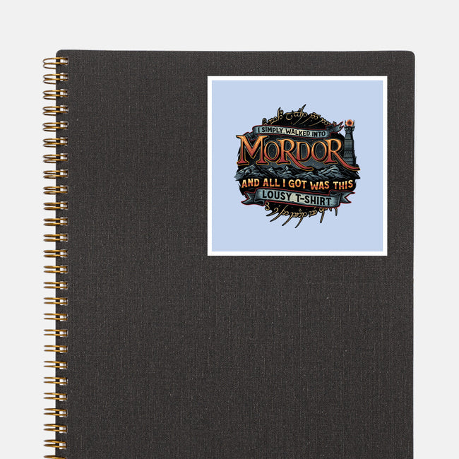 Mordor Vacation-None-Glossy-Sticker-glitchygorilla