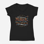 Mordor Vacation-Womens-V-Neck-Tee-glitchygorilla