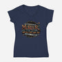 Mordor Vacation-Womens-V-Neck-Tee-glitchygorilla