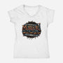 Mordor Vacation-Womens-V-Neck-Tee-glitchygorilla