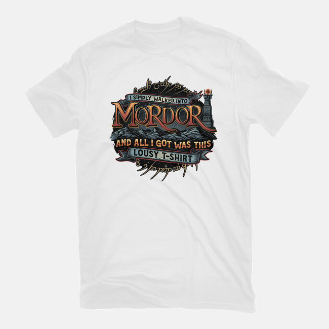 Mordor Vacation-Womens-Fitted-Tee-glitchygorilla