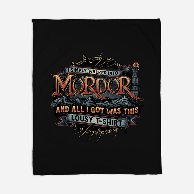 Mordor Vacation-None-Fleece-Blanket-glitchygorilla