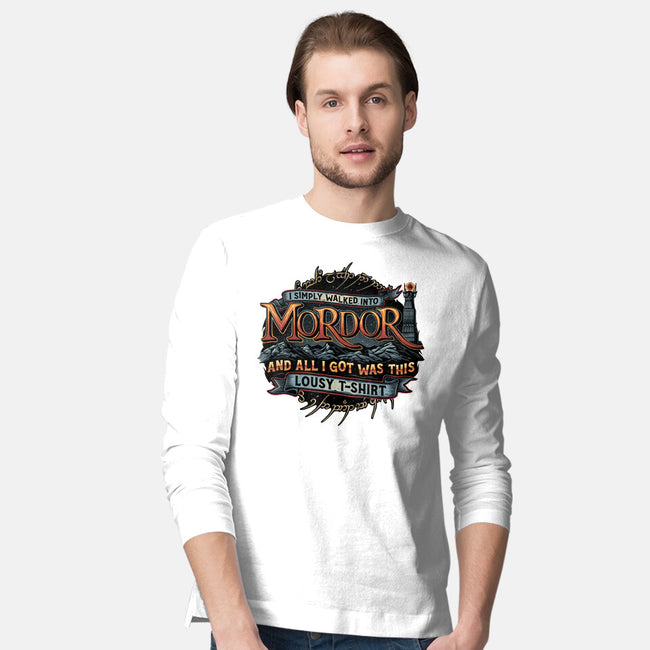 Mordor Vacation-Mens-Long Sleeved-Tee-glitchygorilla