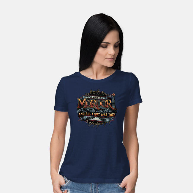 Mordor Vacation-Womens-Basic-Tee-glitchygorilla