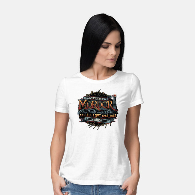 Mordor Vacation-Womens-Basic-Tee-glitchygorilla