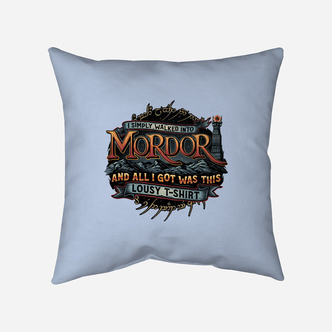 Mordor Vacation-None-Removable Cover-Throw Pillow-glitchygorilla