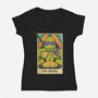 The Brain Tarot-Womens-V-Neck-Tee-turborat14