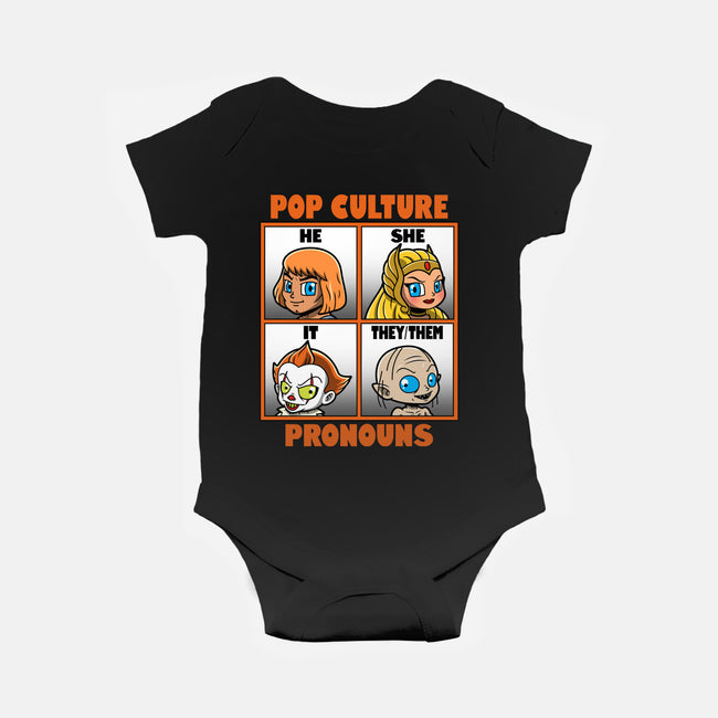 Pop Culture Pronouns-Baby-Basic-Onesie-Boggs Nicolas