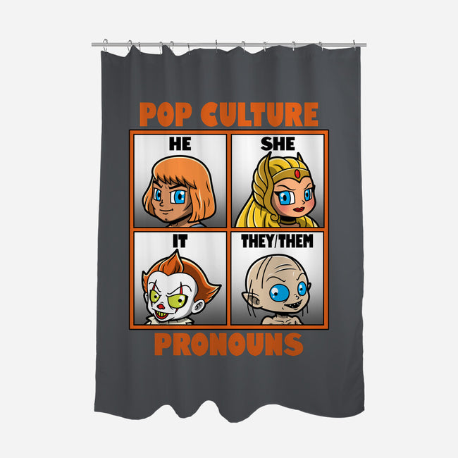 Pop Culture Pronouns-None-Polyester-Shower Curtain-Boggs Nicolas