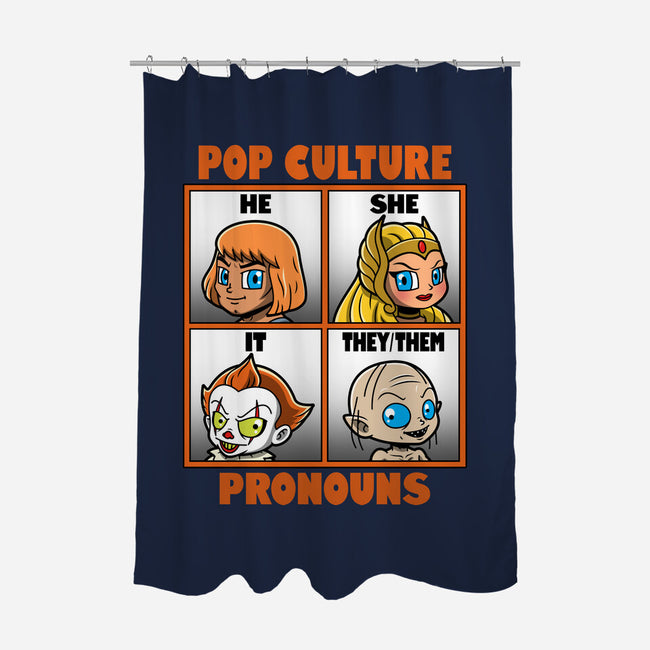 Pop Culture Pronouns-None-Polyester-Shower Curtain-Boggs Nicolas