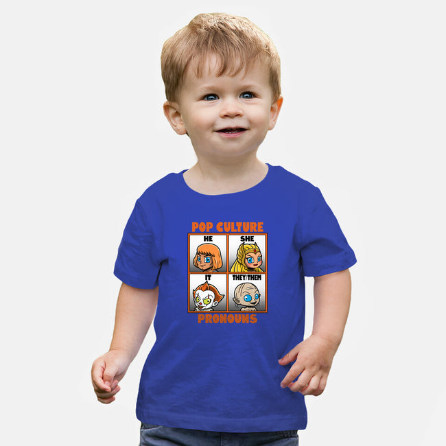 Pop Culture Pronouns-Baby-Basic-Tee-Boggs Nicolas