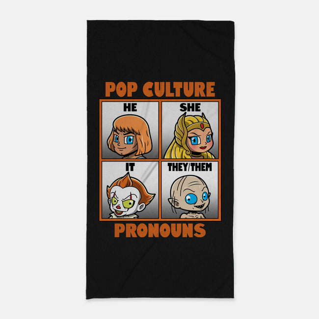 Pop Culture Pronouns-None-Beach-Towel-Boggs Nicolas