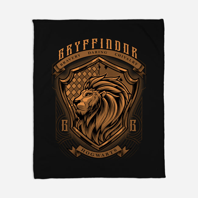 Orange Lion Emblem-None-Fleece-Blanket-Astrobot Invention