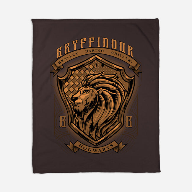 Orange Lion Emblem-None-Fleece-Blanket-Astrobot Invention