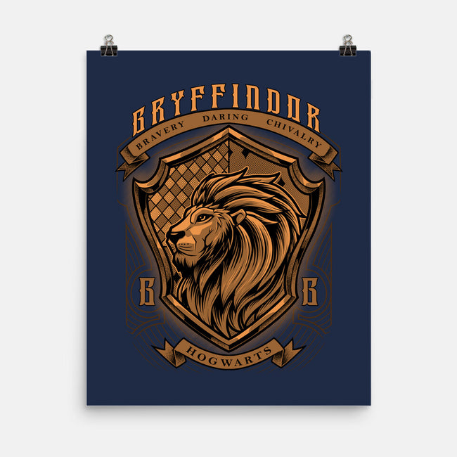 Orange Lion Emblem-None-Matte-Poster-Astrobot Invention