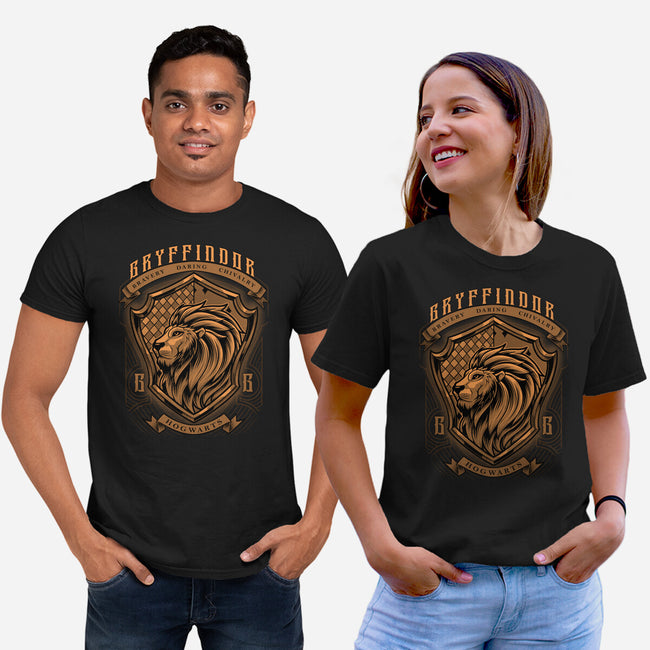 Orange Lion Emblem-Unisex-Basic-Tee-Astrobot Invention