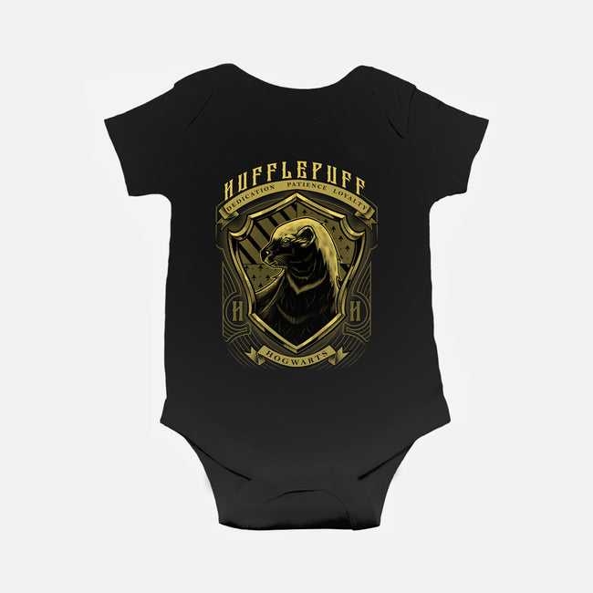 Yellow Badger Emblem-Baby-Basic-Onesie-Astrobot Invention